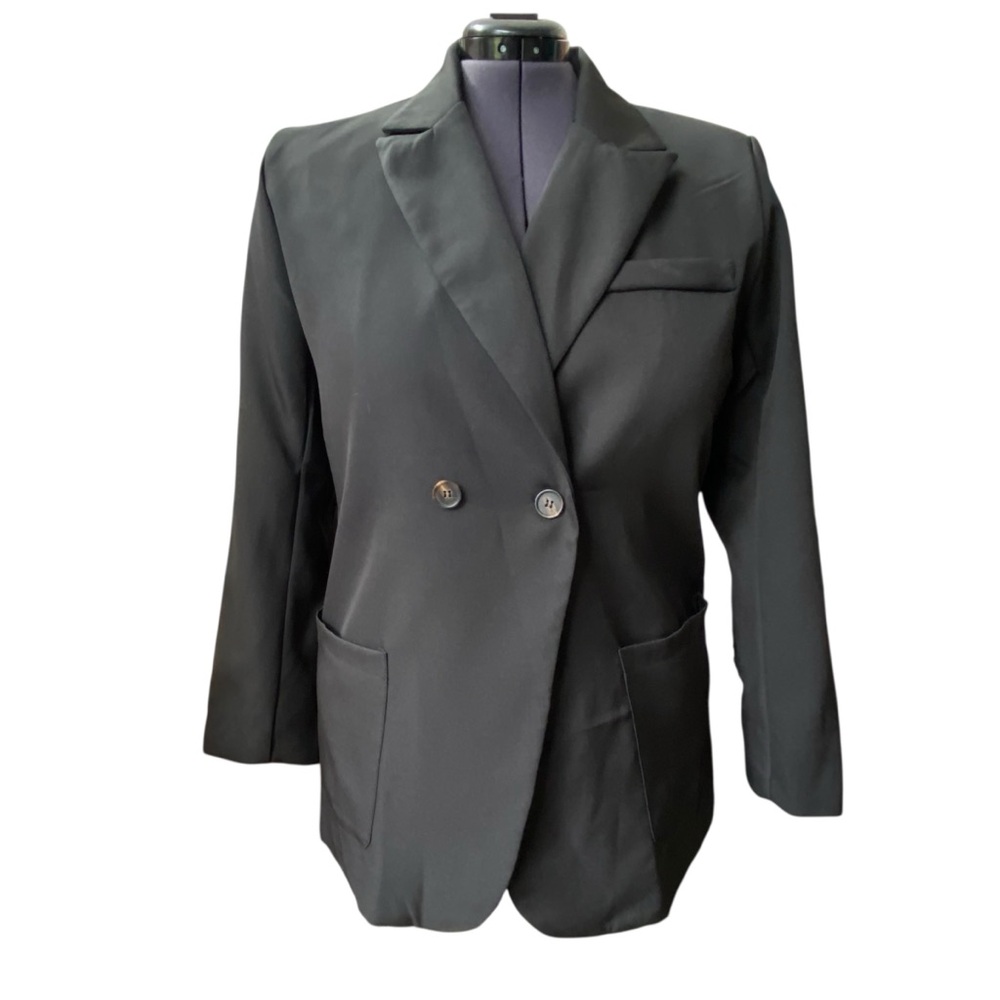 Solid Black Wardrobe Basic 1 button Blazer Jacket… - image 5